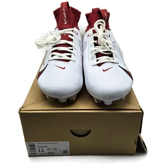Nike Vapor Edge Pro 360 2 TB Cleats White Team Crimson Mens Size 11 NWB - Picture 8 of 16